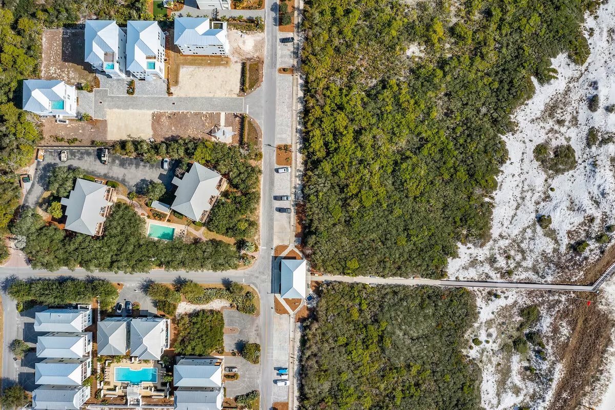 Aerial neighborhood — privacy and nature