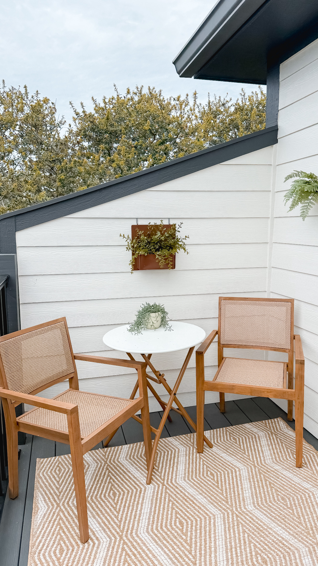 Private patio with seating